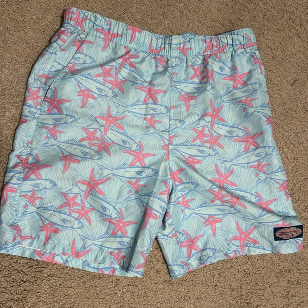 Vineyard Vines Men Small Starfish Lightweight Bathing Suit Pockets  7" Inseam‎